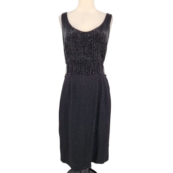 Vintage 50s 60s Hand Beaded Cocktail Dress British Crown Colony of Hong Kong - Picture 12 of 12